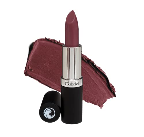 Gabriel Cosmetics Lipstick (Clay - Light Brown Plum/Cool Crème), Natural, Paraben Free, Vegan, Gluten-free,Cruelty-free, Non GMO, High performance and long lasting, Infused with Jojoba Seed Oil and Aloe, 0.13 oz. Gabriel Cosmetics