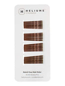 Heliums Small Brown Mini 1.5 Inch Wavy Bobby Pins - 40 Pins Heliums