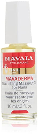 Mavala Mavaderma Nourishing Massage Oil for Nails, Nail Care, Nail Hardener, Cuticle Oil Nail Growth, Moisturizing & Healing Treatment for Cracked Nails & Rigid Cuticles, 0.33 Ounce Bottle MAVALA