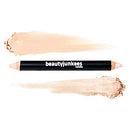 Eye Brightener Stick Highlighter - Eyebrow Concealer Duo Pencil Crayon Makeup, Creamy Matte Brow Shaper Definer, Shimmer for Highlighting Inner Corner, Gluten Paraben Cruelty Free, Cool Beige Beauty Junkees