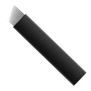 50PCS Black S12 Sloped Eyebrow Tattoo Needles Permanent Makeup Manual Microblading 12 Pins 0.18mm Finest Needles Disposable Sterilized (S12) HiTreasure