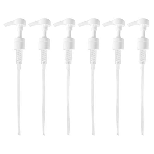 Geti Beauty SalonTop Shampoo Bottle Liquid Dispenser – 6-Pack Liter 33.8 oz Pump – Fits Common Shampoo and Conditioner Containers – Non-Slip Notch Design – 28/410 4cc Geti Beauty