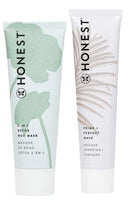 Honest Beauty Prime + Perfect Mask with Superfruits & Shea Butter with 3-in-1 Detox Mud Mask With Activated Charcoal & Jeju Volcanic Ash Honest Beauty