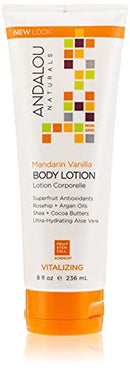 Andalou Naturals Body Lotion Ounce, Mandarin Vanilla Vitalizing, 8 Fl Oz Andalou Naturals
