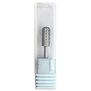 PANA Professional 3/32" Shank Size - Smooth Top Small Barrel Silver Carbide Bit Coarse Grit - Nail Drill Bit for Dremel Machine PANA