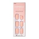 KISS imPRESS Color Press-On Manicure, Gel Nail Kit, PureFit Technology, Short Length, “Peevish Pink”, Polish-Free Solid Color Mani, Includes Prep Pad, Mini File, Cuticle Stick, and 30 Fake Nails KISS