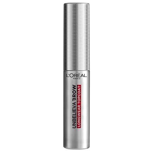 L'Oreal Paris Unbelieva-Brow Longwear Eyebrow Topcoat, Waterproof, Smudge-resistant, Transfer- Proof, Quick Drying, Easy and quick application with precise brush, Universal Transparent, 0.15 fl. oz. L'Oreal Paris