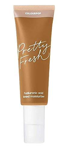 ColourPop Pretty Fresh Hyaluronic Acid Tinted Moisturizer. Hydrating, Oil Free, Lightweight Coverage, Evens Skintone. 1.45 Oz. Dark 18 W (Warm Toned). 1 Pack. CPop