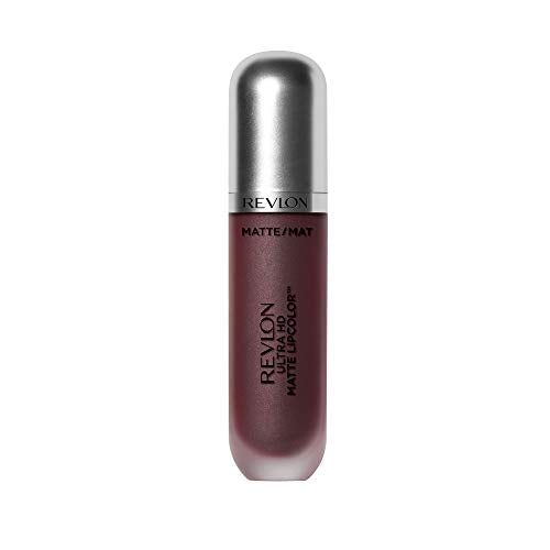 Revlon Ultra HD Matte Lipcolor, Velvety Lightweight Matte Liquid Lipstick in Plum / Berry, Infatuation (675), 0.2 oz REVLON