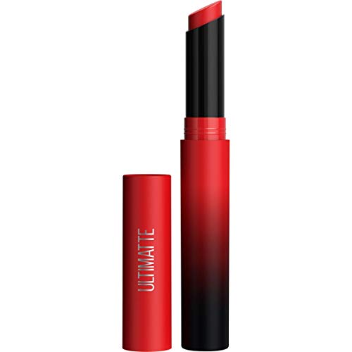 Maybelline New York Color Sensational Ultimatte Lipstick Thats Lightweight/Comfortable Intense Lip Color Pigment Soft Powder Matte Slim Lipstick, 199 More Ruby, 1 Oz Maybelline New York