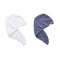 AQUIS - Original Hair Turbans, Set of 2, Perfect Hands-Free Microfiber Hair Drying, White and Dark Grey AQUIS