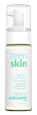 Teen Skin Gentle Foaming Face Wash by Natural Outcome Skin Care - Boys & Girls Facial Cleanser Lotion for Teens, Preteens & Kids to Prevent Acne, Sulfate Free 6 oz natural outcome