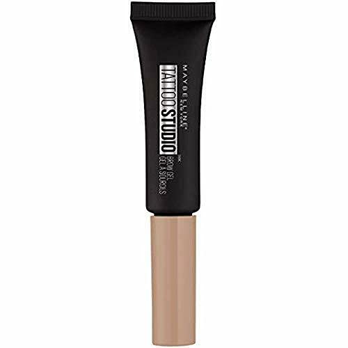 Maybelline TattooStudio Longwear Waterproof Eyebrow Gel Makeup for Fully Defined Brows, Spoolie Applicator Included, Lasts Up To 2 Days, Light Blonde, 0.23 Fl Oz (Pack of 1) Maybelline New York