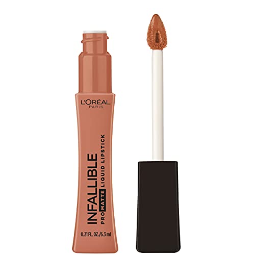L'Oreal Paris Infallible Pro Matte Liquid Lipstick, Long-Lasting Intense Matte Color, Up to 16HR Wear, highly pigmented, full coverage liquid lipstick, Barely Sunset, 0.21 fl. oz. L'Oreal Paris
