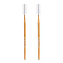 Ortho-Buddy Orthodontic Toothbrush for Braces, Ultra-Soft Nylon Bristle Toothbrush with Birch Wood Handle for Teens & Adults with Braces, Brackets, and Wires - Brown, Pack of 2 Ortho-buddy