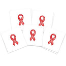 AIDS Ribbon Temporary Tattoos (10 Pack) | Skin Safe | MADE IN THE USA| Removable Fashiontats