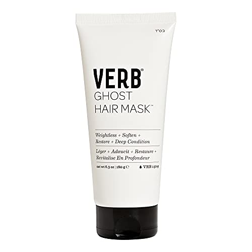 Verb Ghost Hair Mask - Vegan Deep Conditioning Hair Treatment – Repair Hair Mask for Damaged Hair – Intense Hydration Mask with Moringa Oil Defrizzes and Promotes Shine, 6.3 fl oz VERB