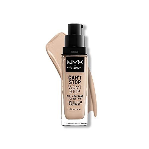 NYX PROFESSIONAL MAKEUP Can't Stop Won't Stop Foundation, 24h Full Coverage Matte Finish - Alabaster NYX PROFESSIONAL MAKEUP
