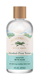 Humphreys Nourish Witch Hazel + Aloe Alcohol-Free Toner, Clear, 8 Oz Humphreys