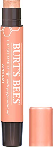 Burt's Bees Lip Balm Stocking Stuffer, Moisturizing Lip Shimmer Holiday Gift for Women, with Vitamin E & Coconut Oil, 100% Natural, Apricot, 0.09 Ounce Burt's Bees