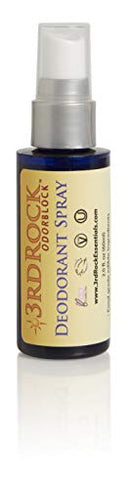 OdorBlock Aluminum Free All Natural and Organic Unscented Body Deodorant Invisible Spray for Men, Women and Kids 3rd Rock Essentials