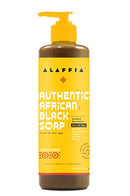 Alaffia Authentic African Black Soap All-in-One, Multi-purpose Face & Body Wash, Shampoo & Shaving Soap, Suitable for All Skin Types, Fair Trade Shea Butter, Citrus Ginger, 16 Fl Oz Alaffia