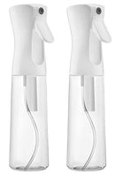 PACK OF 2 Continuous Sprayer Hair Water Ultra Fine Mister Spray Bottle Propellant Free for Hairstyling, Cleaning, Gardening, Misting & Skin Care BPA Free 10oz / 300ml By alpree (Clear) alpree