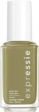 essie expressie Quick-Dry Vegan Nail Polish, Precious Cargo-Go!, Olive Green, 0.33 Ounce essie