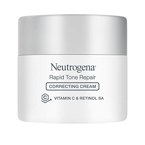 Neutrogena Rapid Tone Repair Retinol + Vitamin C Correcting Cream, Tone Evening Face & Neck Cream with Vitamin C, Retinol & Hyaluronic Acid for Dark Spots, Fine Lines & Wrinkles, 1.7 oz Neutrogena