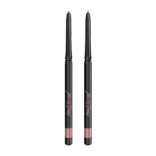 Beauty For Real D-Fine Lip Liner Pencil, Neutral - Set of 2 - Universal, Long-Wear Shade - Define, Enhance & Perfect Lip Shape - Creamy Texture for Easy Application - No Sharpener Required Beauty For Real