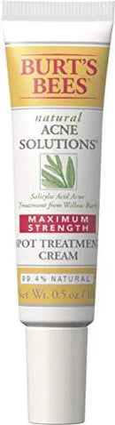 Acne Spot Treatment, Burt's Bees Face Cream for Acne-prone Oily Skin with Salicylic Acid, All Natural, Maximum Strength, 0.5 Ounce (Packaging May Vary) Burt's Bees