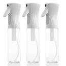 SEERESS Continuous Mist Spray Bottle 10oz/300ml/Clear, Hair Sprayer Water Bottle, Empty Spray Bottle with Ultra Fine Mist for Hair Styling, Plants, Cleaning, Misting & Skin Care, BPA Free, Pack of 3 SEERESS