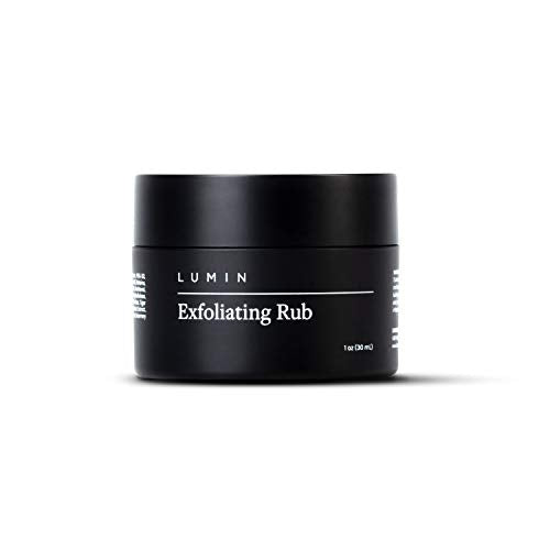 Lumin Exfoliating Rub for Men (1 oz) - Activated Charcoal Face Exfoliator Rub for Reducing Dullness, Dryness, Dark Spots, Blackheads, and Shaving Irritation - Achieve Your Best Look Lumin