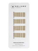 Heliums Small Ash Blonde Mini 1.5 Inch Wavy Bobby Pins - 40 Pins Heliums