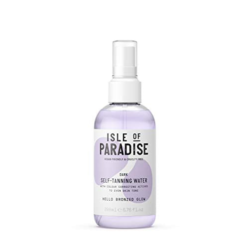Isle of Paradise Self Tanning Water - Vegan, Cruelty Free Self-Tan Water, 200ml - Dark (Bronzed Glow) Isle of Paradise