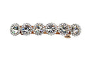 Faship Clear Crystal Rose Gold Plated Floral Small Hair Barrette Clip Faship