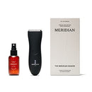 The Complete Package by Meridian: Includes Men’s Waterproof Electric Below-The-Belt Trimmer and The Spray (50 mL) - Features Ceramic Blades and Sensitive Shave Tech (Onyx) Meridian