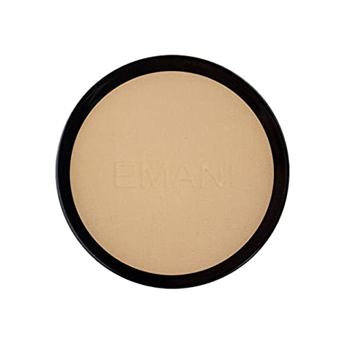 Emani Flawless Matte Powder Foundation - Medium to Full Coverage, Lightweight & Nourishing - Crease-Free & Non-Caking Finish - 12 Grams, Deep Golden (Medium Tan) Emani