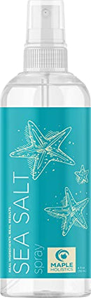 Volumizing Sea Salt Spray for Hair - Texturizing Beach Waves Spray & Hair Mist Curl Activator - Non Sticky Styling Beach Hair Spray for Men and Women with Nourishing Sea Kelp Extract and Argan Oil Maple Holistics