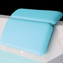 Gorilla Grip Comfort Slip Resistant Large Thick Soft Waterproof Relaxing Spa Bath Pillow, Fits Curved or Straight Back Tubs, Cushion Support Head and Neck in Tub, Bathtub Accessory, 2 Panel, Spa Blue Gorilla Grip