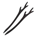 Real Sic Natural Sandalwood Hair Sticks for Women - Set of 2 - Sustainable Retro Boho Fashion Chopsticks/Wood Hair Pins for Long Hair (Earth) Real Sic
