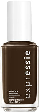essie expressie Quick-Dry Vegan Nail Polish, Take The Espresso, Blackened Dark Chocolate Brown, 0.33 Ounce essie