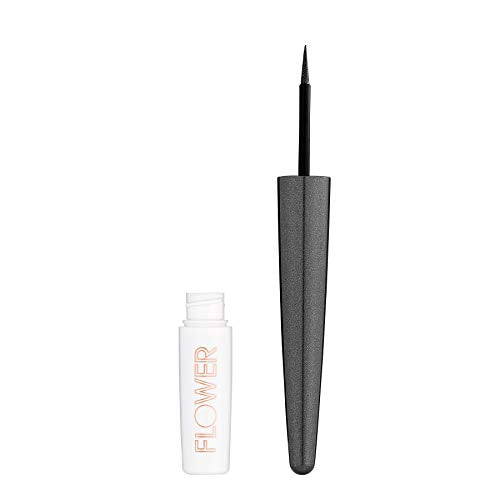 FLOWER BEAUTY Liquid Kajal Blendable Eyeliner | EYE Liner meets Eyeshadow | Rich, Intense Color | Straight Line or Smolder Blend | Smoldering FLOWER BEAUTY