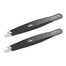 Surgical Tweezers for Ingrown Hair - Precision Sharp Needle Nose Pointed Tweezers for Splinters, Ticks & Glass Removal - Best for Eyebrow Hair, Facial Hair (Black Black) Majestic Bombay