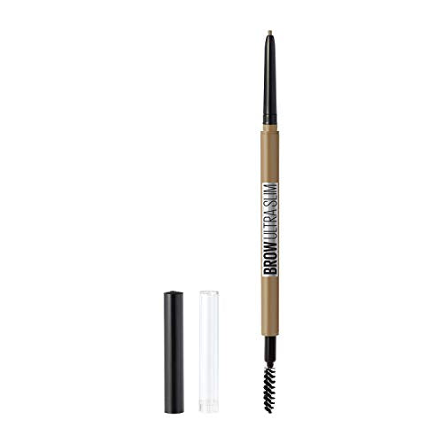 Maybelline New York Brow Ultra Slim Defining Eyebrow Makeup Mechanical Pencil with .55 MM Tip & Blending Spoolie For Precisely Defined Eyebrows, 250 BLONDE Maybelline New York