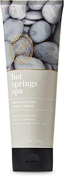 Bath and Body Works Aromatherapy Calm Hot Spring Spa Body Cream 8 Ounce Full Size Moisturizer Eucalyptus Lemon Cedarwood Bath and Body Works
