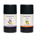 Each & Every 2-Pack, Natural Aluminum-Free Deodorant for Sensitive Skin Made with Essential Oils, Plant-Based Packaging, 2.5 Oz.(Lavender & Lemon, Citrus & Vetiver) Each & Every