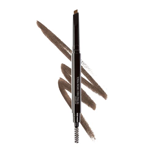 Wet n Wild Ultimate Eyebrow Retractable Definer Pencil, Medium Brown, Dual-Sided Brow Brush, Fine Tip, Shapes, Defines, Fills Brow Makeup wet n wild