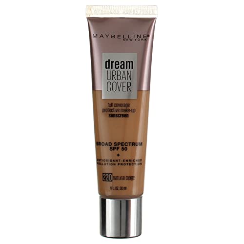 Dream Urban Cover Full Coverage Protective Sunscreen Makeup, 220 Natural Beige, 1 fl oz (Pack of 2) Dream Urban