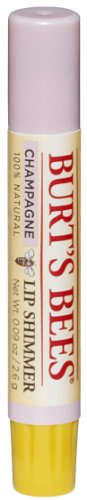 Burt's Bees Lip Balm Stocking Stuffer, Moisturizing Lip Shimmer Holiday Gift for Women, with Vitamin E & Coconut Oil, 100% Natural, Champagne, 0.09 Ounce (4 Pack) Burt's Bees